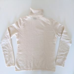 100% Cashmere Lord&Taylor Cream Turtleneck Sweater